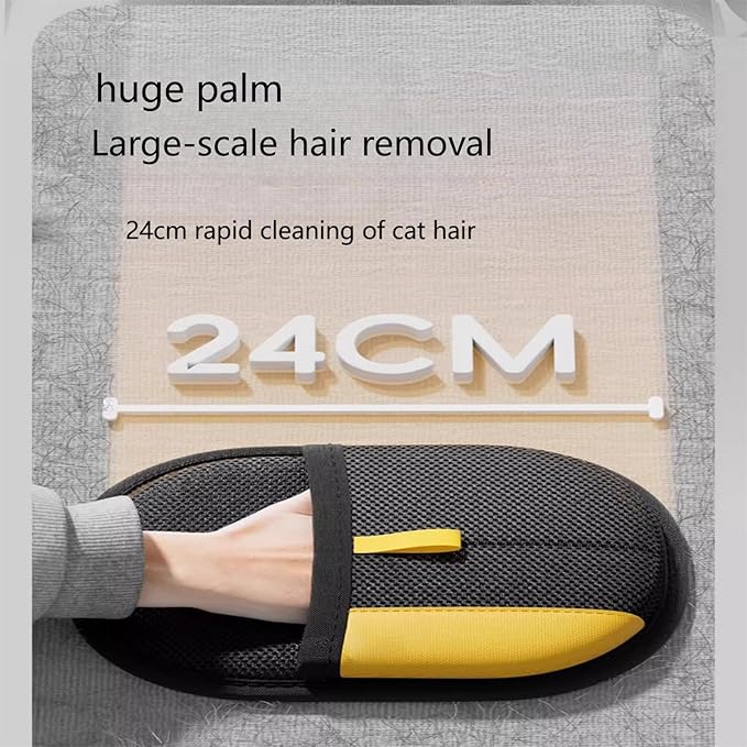 Fursweep Gloves Pet Hair Remover, Kivori Pet Grooming Glove, Pet Hair Remover Electrostatic Gloves, Furmingle Double Sided Cat Grooming Glove, Reusable Cat & Dog Hair Remover, for Couch, Carpet-PurrikoPets