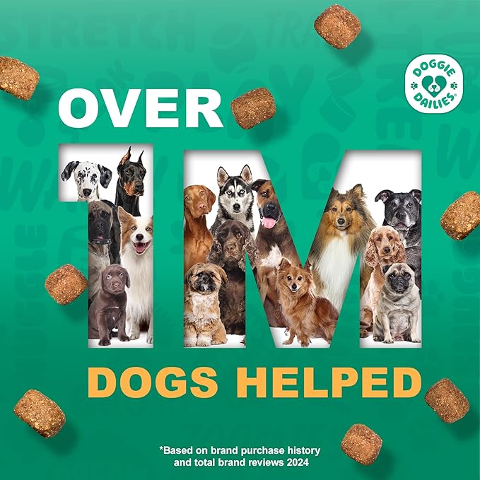 Doggie Dailies Cranberry Supplement for Dogs - Urinary Tract, Bladder & Kidney Support for Dogs - Cranberry for dogs with Marshmallow Root, Licorice Root & Apple Cider Vinegar (Chicken) 225 Soft Chews-PurrikoPets