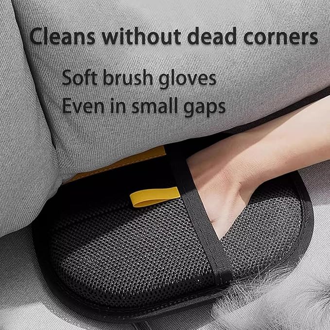 2 Pcs Pet Hair Remover Glove, 2025 Upgrade Reusable Double Sided Electrostatic Gloves Pet Hair Remover, Washable Pet Grooming Gloves for Couch, Furniture, Carpet, Car Seat (2Pcs)-PurrikoPets