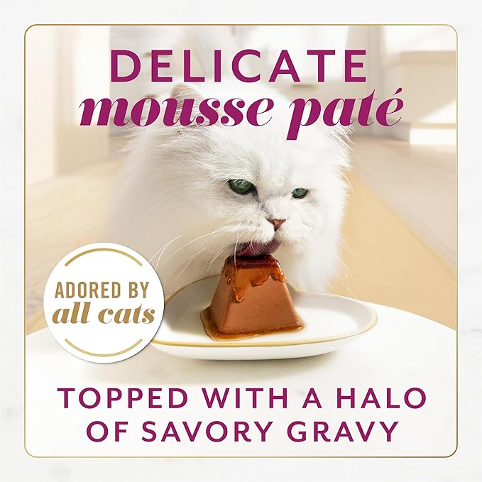 Fancy Feast Gems Pate Cat Food Mousse with Beef and a Halo of Savory Gravy Cat Food - (Pack of 8) 4 oz. Boxes-PurrikoPets