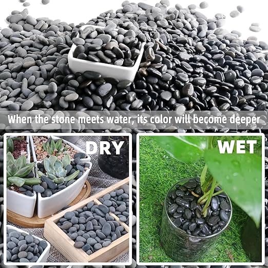 45lb River Rocks Pebbles for Plants & Succulents, Decorative Outdoor Landscaping Garden Rocks, Natural Small Mexican Beach Pebbles Aquarium Rocks Gravel for Fish Tanks Vase Yard Decor-PurrikoPets