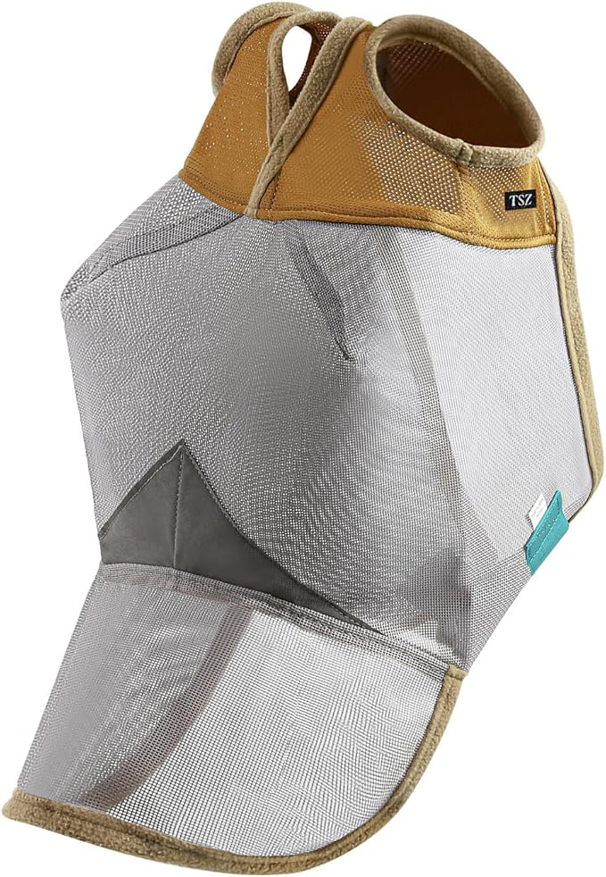 Fly Masks for Horses, 70% Uv-Block, Breathable Fly Mask for Equines, Durable, Comfortable Fit for All-Day Protection, Horse Size (Horse Fly Mask, with Nose)-PurrikoPets