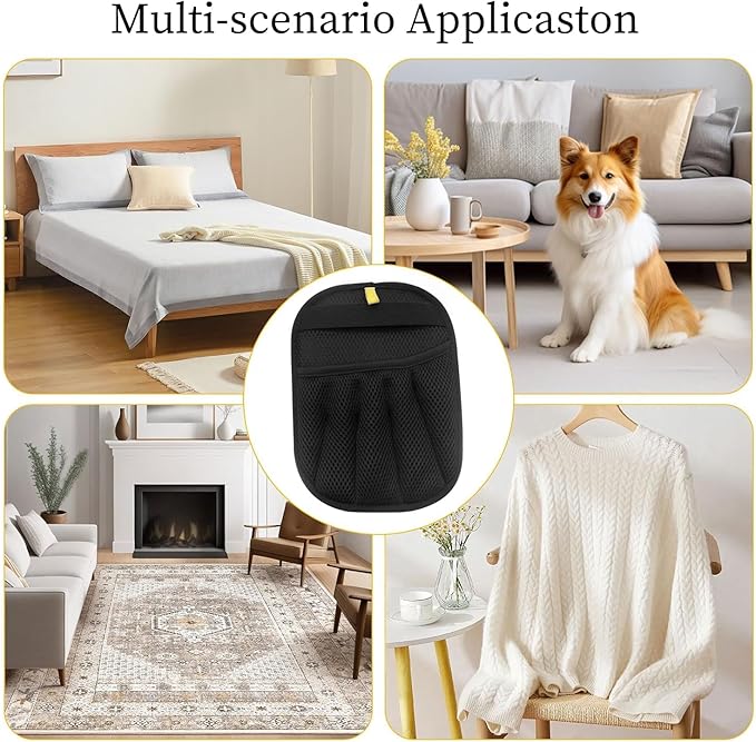 3PC Pet Hair Removal Glove for Cats & Dogs, 2025 Newly Upgraded Five-Finger Electrostatic Pet Hair Gloves, Reusable Pet Hair Remover Tool for Furniture, Car, Couch, Carpet, Clothes-PurrikoPets