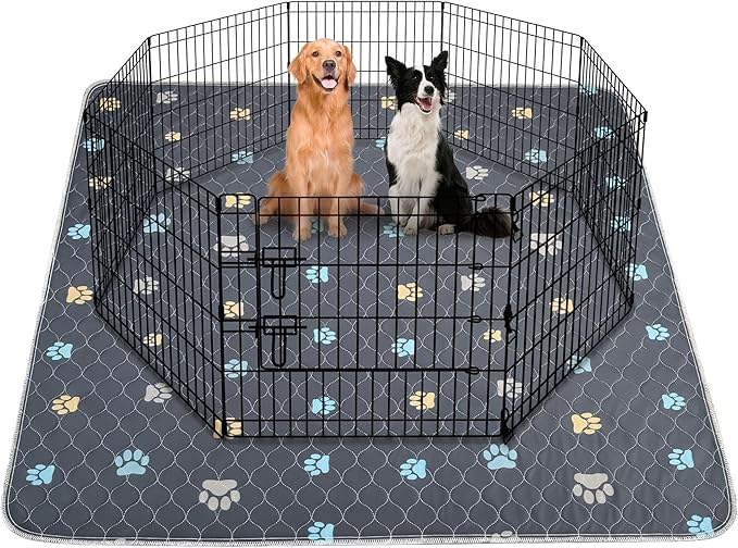 Aitmexcn Washable Puppy Dog Pee Pad, 2PCS 100% Waterproof Whelping Training Mat for Puppy/Senior Dog, Fast Drying Reusable Puppy Pads for Indoor, Outdoor and Car Travel- 36'' x 41''-PurrikoPets