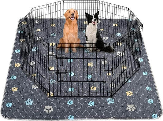 Aitmexcn Washable Puppy Dog Pee Pad, 2PCS 100% Waterproof Whelping Training Mat for Puppy/Senior Dog, Fast Drying Reusable Puppy Pads for Indoor, Outdoor and Car Travel- 36'' x 41''-PurrikoPets