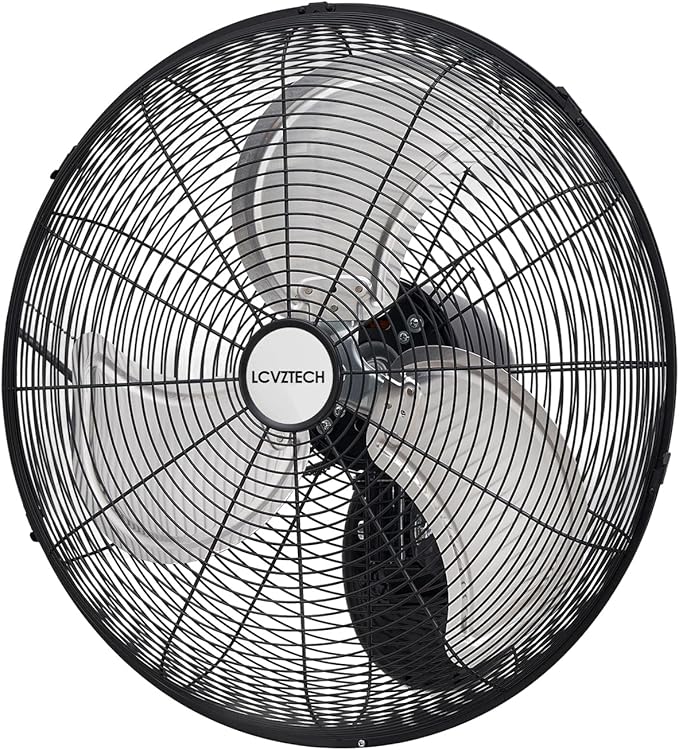 20 inch Wall Mount Fan Oscillating, 3-Speed 5500 CFM High Velocity Industrial Wall Mounted Fan, Heavy Duty Air Circulator for Garage, Shop, Gym, Workshop, Covered Patio - UL Listed-PurrikoPets