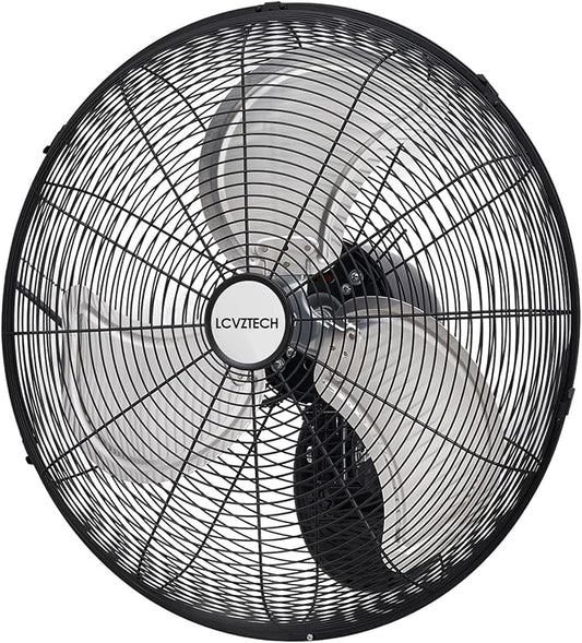20 inch Wall Mount Fan Oscillating, 3-Speed 5500 CFM High Velocity Industrial Wall Mounted Fan, Heavy Duty Air Circulator for Garage, Shop, Gym, Workshop, Covered Patio - UL Listed-PurrikoPets