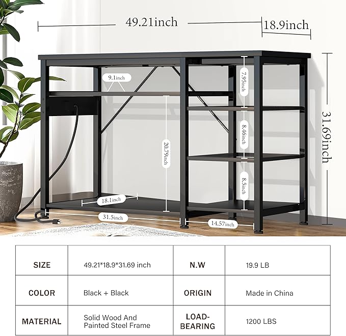 55-75 Gallon Fish Tank Stand: Heavy Duty Aquarium Stand with Power Outlets and Cabinet for Fish Tank Accessories Storage - Metal Frame, 1200LBS Capacity, Suitable for Fish & Reptile Terrariums-PurrikoPets