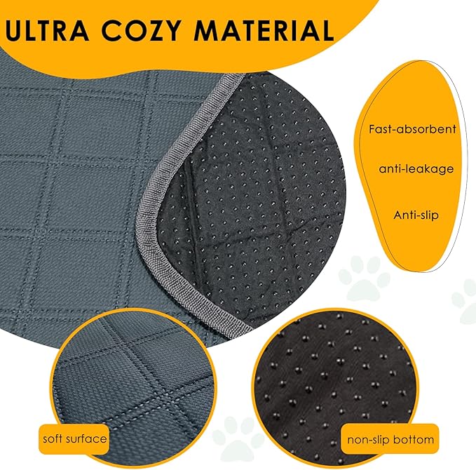 2 Pack Guinea Pig Cage Liners Washable Guinea Pig Bedding Super Absorbent | Waterproof | Non Slip| Reusable Guinea Pig Pee Pads for Small Animals Cages Rabbit Hamster Rat - 48" x 24"-PurrikoPets