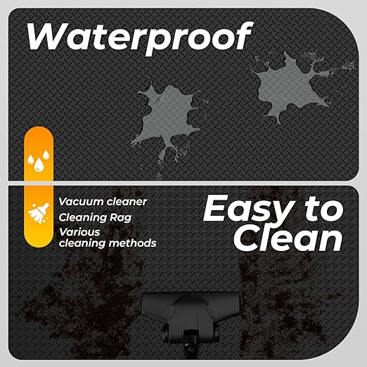 7.8 x 18 FT Garage Floor Mats for Under Car, 2.8mm Thickened Rubber Garage Flooring Roll, M Size 140.4 SQFT Garage Car Mat for Mid-Size SUVs, Sports Car, Black-PurrikoPets