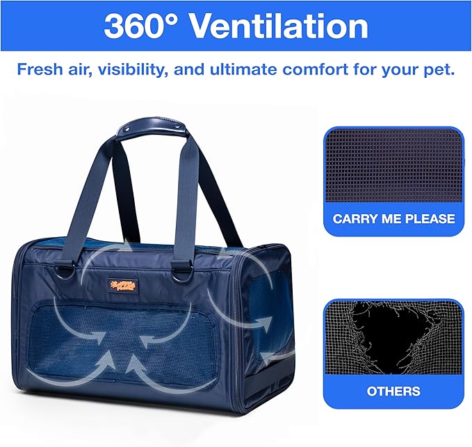 Dog Sling Carrier for Small Dogs – Pet Shoulder Bag with Safety Strap, Breathable Dog Pouch Carrier for Puppies and Cats – Soft Hands-Free Dog Carrier for Travel, Hiking, Shopping-PurrikoPets