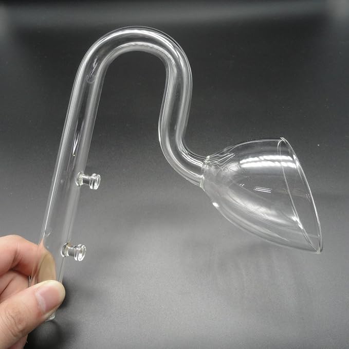 Glass Lily Pipe Outflow for Aquarium Planted Tank (17mm for 16/22mm (5/8" ID) tubing)-PurrikoPets