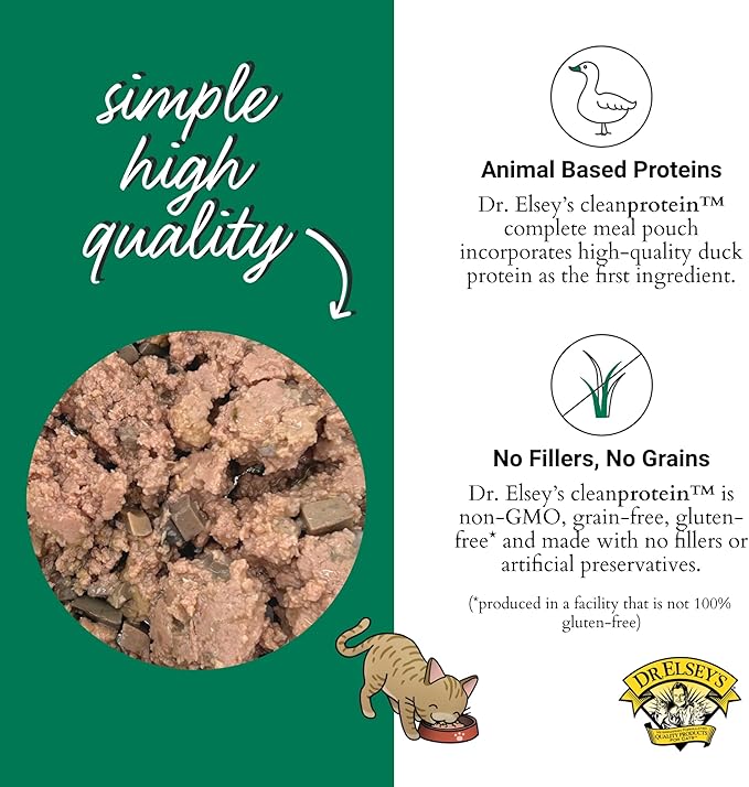 Dr. Elsey's® cleanprotein® Duck & Chicken Homestyle Recipe All-Meat Pouch (Pack of 12)-PurrikoPets