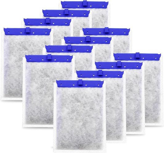 12 Pack Aquarium Filter Cartridge Compatible with Whisper Power Filters,Large Replacement Filter Cartridges for PF20/PF30/PF40/PF60-PurrikoPets