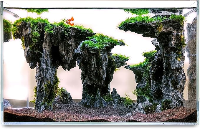 Fish Tank Decor Rocks.Aquarium Decoration Model.Easy and Quick Solution for Aquascaping.(Cave of Gods)-PurrikoPets