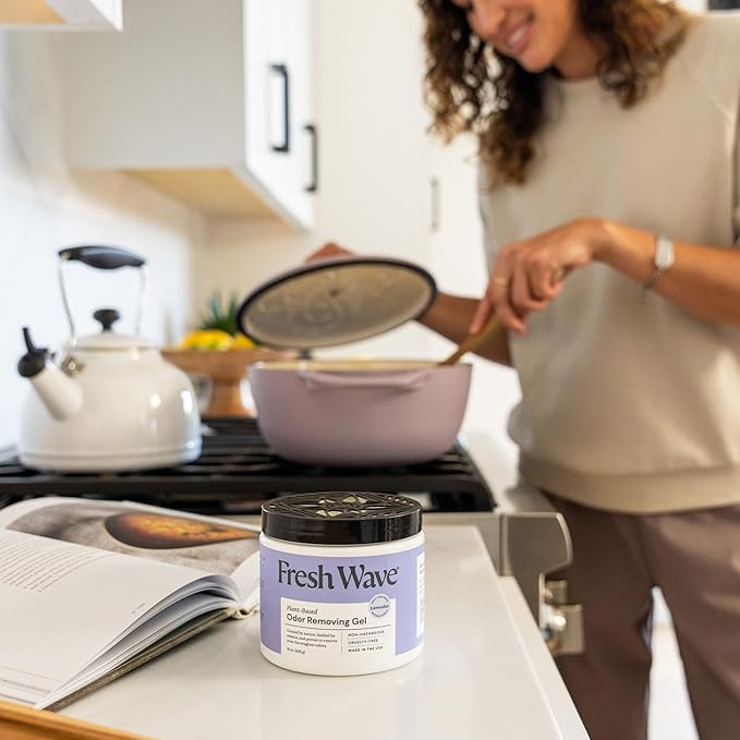 Fresh Wave Lavender Odor Removing Gel, 15 oz. | Odor Absorbers for Home | Safer Odor Relief | Natural Plant-Based Odor Eliminator | Every 15 oz. Lasts 30-60 Days | for Cooking, Trash & Pets-PurrikoPets