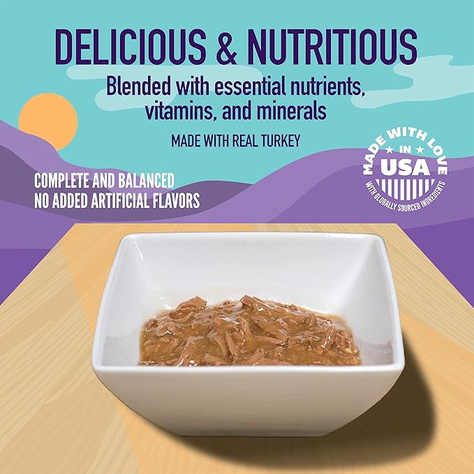 A Strong Heart Canned Wet Cat Food, Turkey & Cheese Dinner in Gravy - 5.5 oz Cans (Pack of 24), Made in The USA with Real Turkey-PurrikoPets