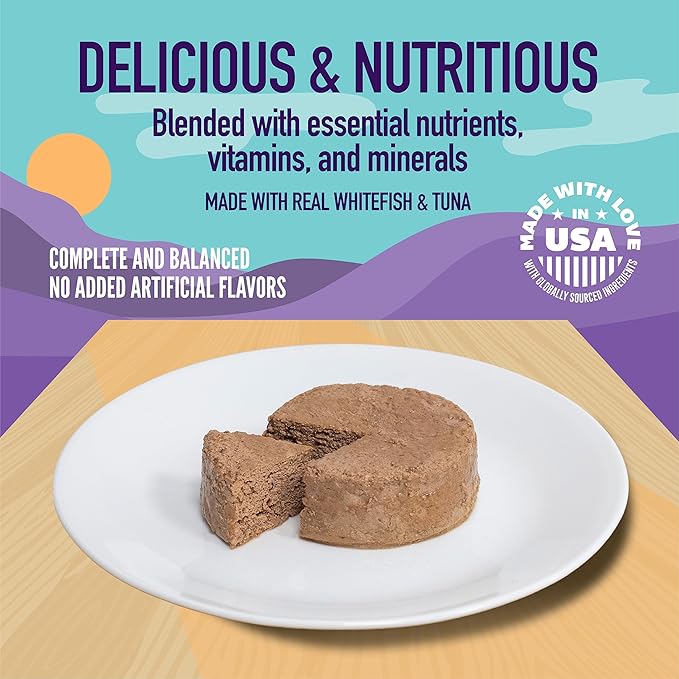 A Strong Heart Canned Wet Cat Food, Whitefish & Tuna Dinner Paté - 5.5 oz Cans (Pack of 24), Made in The USA with Real Ocean Whitefish & Tuna-PurrikoPets