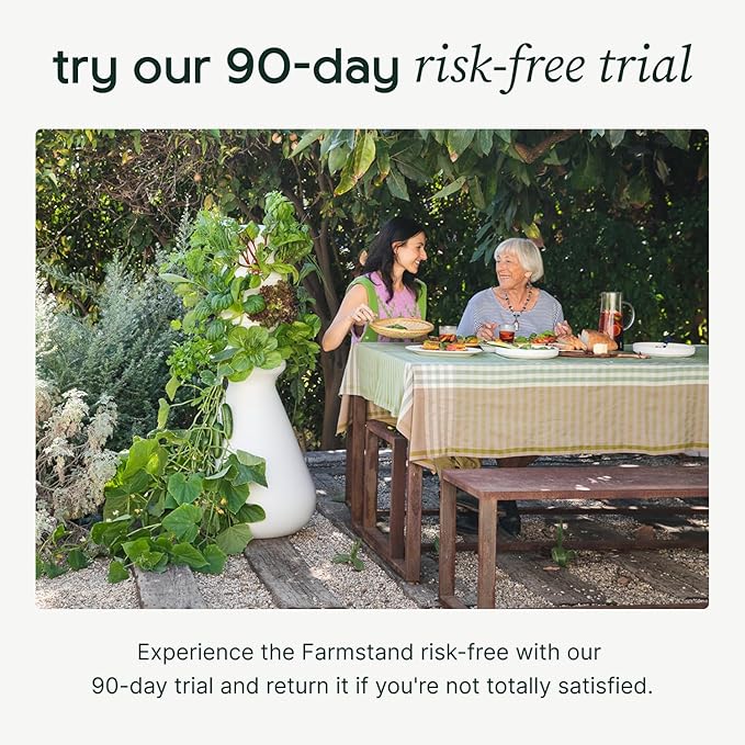 Farmstand Starter Kit + 18 Seedling Credits | Small Hydroponic Growing System Kit | Self-Watering Outdoor Vertical Garden Planter Tower | 4ft 3in | Made in USA-PurrikoPets