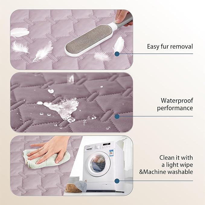 gogobunny 100% Double Sided Waterproof Dog Blanket Soft Pet Bed Cover Reversible Protect Furniture Couch Sofa Car for Puppy Large Dog Cat (Dark Sea Fog/Light Sea Fog, 30x90 Inch (Pack of 1))-PurrikoPets