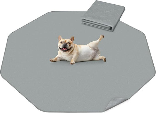 FXW Washable Pee Pads for Dogs, Puppy Pads with Super Absorbent, Specifically Designed Rollick/Homeplus 24inch 8 Panels Dog Playpen, 29" Octagon, Gray, 1 Pack-PurrikoPets