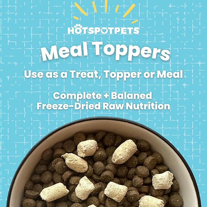 Freeze Dried Raw Chicken Meal Toppers for Dogs - Single Protein,All Natural, Grain-Free- Perfect for Training, Topper or Snack - Made in USA - (Chicken Meal Toppers) 1LB Bag (500+ pcs)-PurrikoPets