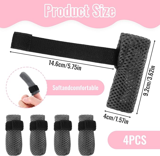 4Pcs Cat Shoes, 3.62×1.57 Inches Anti Scratch Cat Mittens, Breathable Mesh Nail Caps for Cats Claws, Adjustable Cats Claw Covers for Pet Bathing Feeding Cutting Nails(Gray)-PurrikoPets