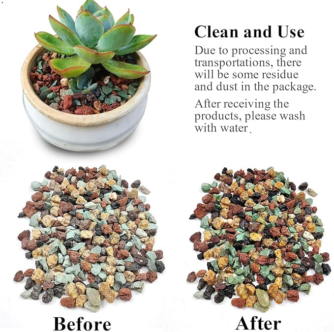 5 lbs Succulent Cactus Soil Potting Mix,1/4 inch Pumice Pebbles Mix Horticultural Lava Rock for Indoor Plants, Bonsai, Orchid-PurrikoPets