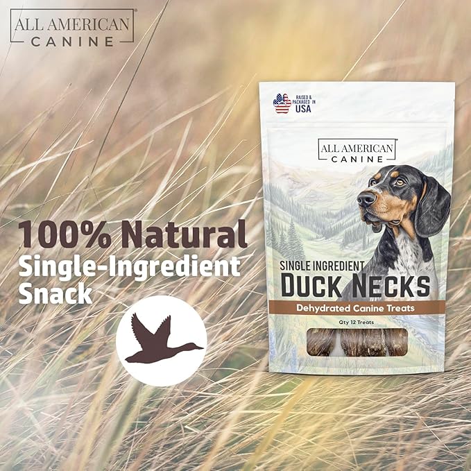 12 Natural Duck Neck Dog Treats – Single Ingredient, Dehydrated & Chewy – Low-Fat, High-Protein Training Reward – Made in USA-PurrikoPets