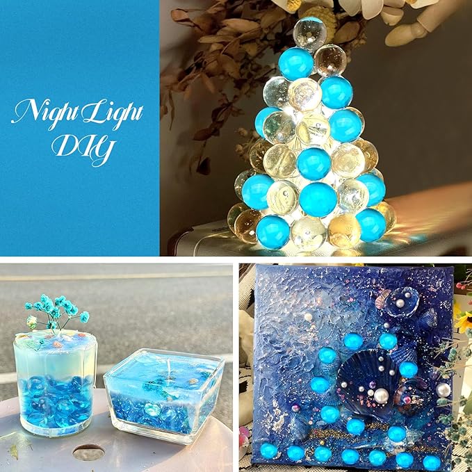 5LB Ocean Blue Flat Glass Marbles for Vases, Gemstone Beads Vase Filler Decorative Glass Pebbles for Fish Tank, DIY Crafts, Aquarium Decor Rocks-PurrikoPets