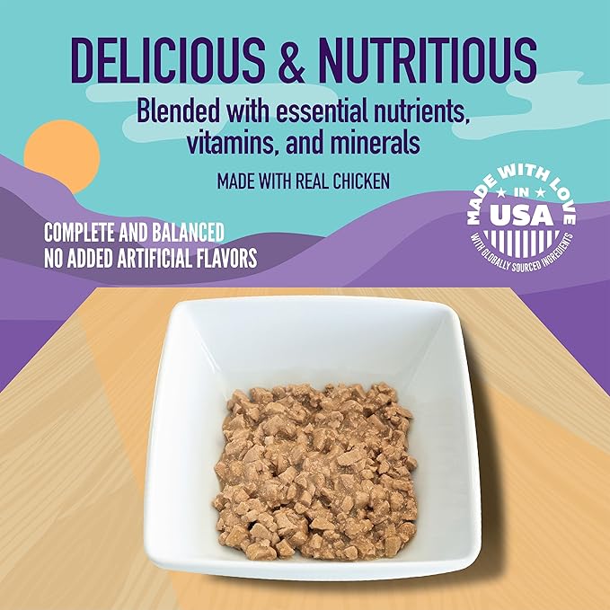 A Strong Heart Canned Wet Cat Food, Prime Filets Chicken Dinner in Gravy - 5.5 oz Cans (Pack of 24), Made in The USA with Real Chicken-PurrikoPets