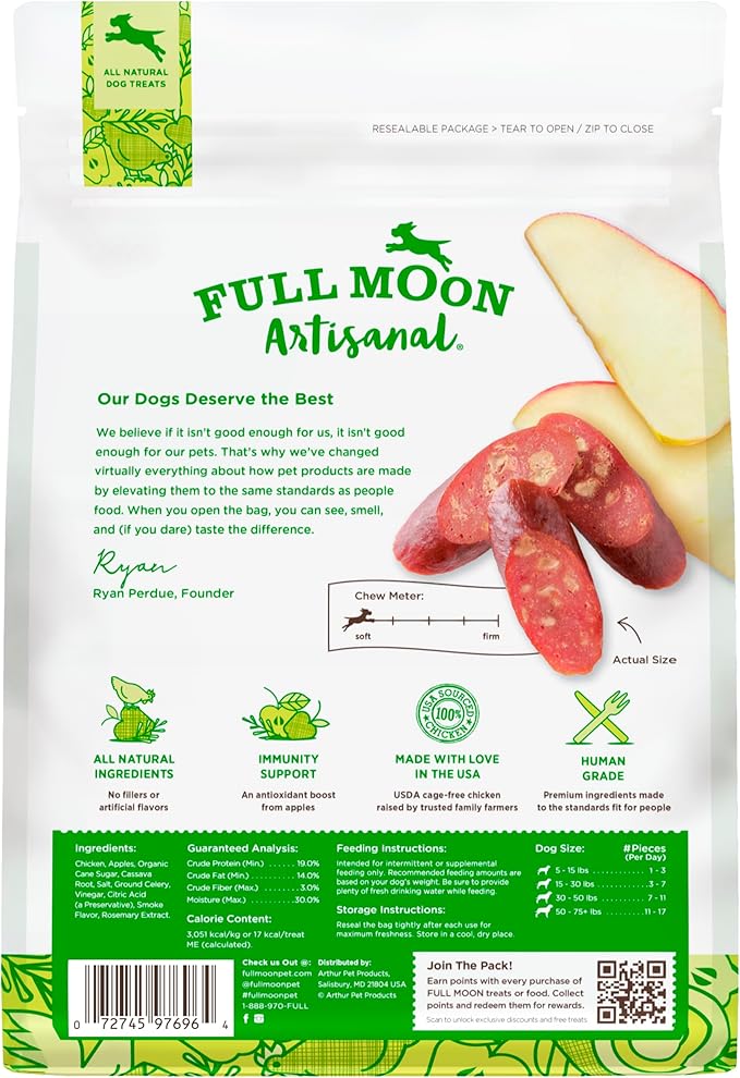 Full Moon Chicken Apple Sausage 12.0 oz-PurrikoPets