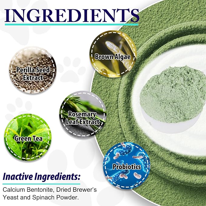 Dog Teeth Cleaning Powder - Dog Dental Powder - Plaque Off Pet Tooth Cleaning lab co - Targets Tartar & Reduces Plaque & Bad Breath - Teeth Cleaning Made Easy-PurrikoPets