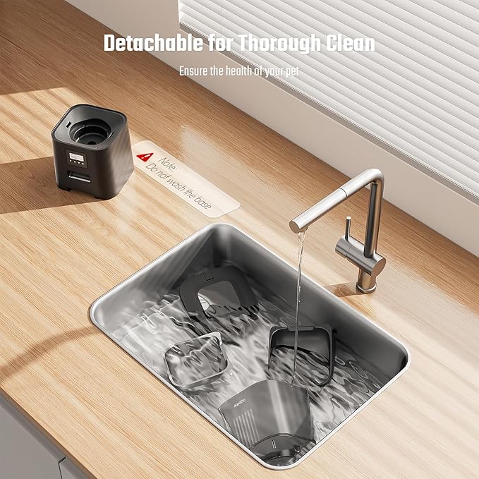 Espelho Automatic Cat Feeder- 4L Timed Cat Food Dispenser 1-6 Meals Control for Cat and Small Dog- Auto Pet Feeder with Desiccant Bag Keep Fresh for Reliable Easy Set Up and Clean- Voice Recorder-PurrikoPets