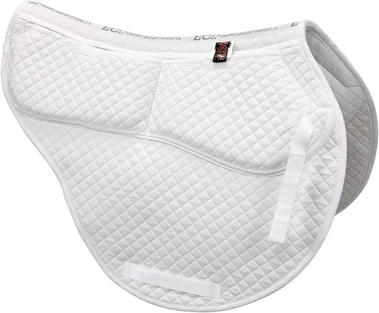 ECP Equine Comfort Products All-Purpose Contoured Correction Saddle Pad with Adjustable Memory Foam Inserts for Custom Support, Non-Slip, Shock Absorbing, 22” Spine, 19.5” Drop-PurrikoPets