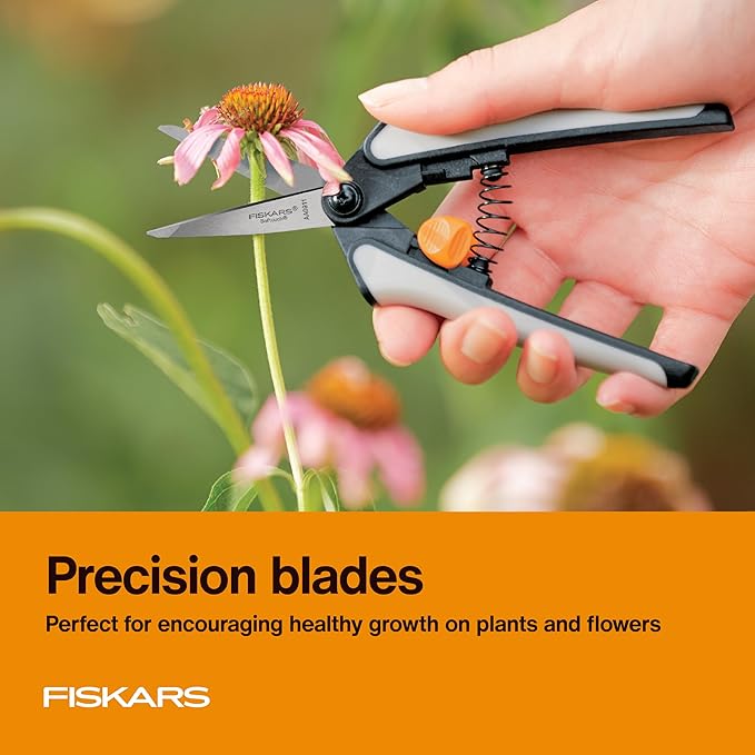 Fiskars 15pc Micro-Tip Pruning Snip Set, Precision Stainless Steel Blades, Softgrip Handles for Deadheading, Trimming & Shaping Small Plants-PurrikoPets