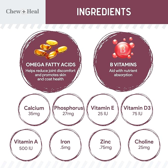 12-in-1 Multivitamin for Senior Dogs - 60 Senior Dog Vitamin and Supplement Soft Chews for Hip and Joint - Advanced Formula with Glucosamine, Omega 3,6,9, Vitamins, Probiotics - Made in The USA-PurrikoPets