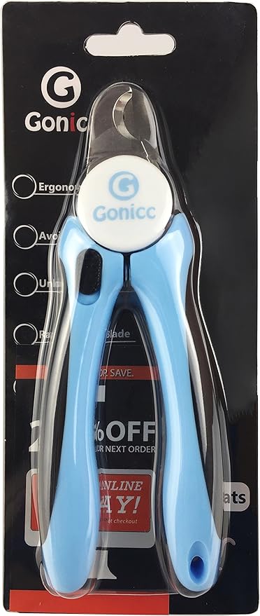 gonicc Dog & Cat Pets Nail Clippers and Trimmers - with Safety Guard to Avoid Overcutting, Free Nail File, Razor Sharp Blade - Professional Grooming Tool for Pets-PurrikoPets