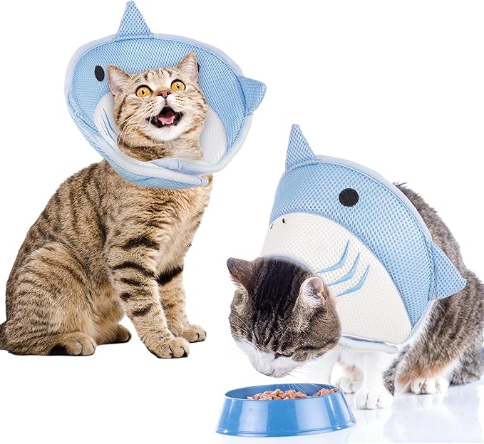 FRIUSATE Cat Cone Collar - Soft, Adjustable Recovery Collar for Cats and Kittens - Comfortable, Breathable, Lightweight Neck Cone to Stop Licking After Surgery-PurrikoPets