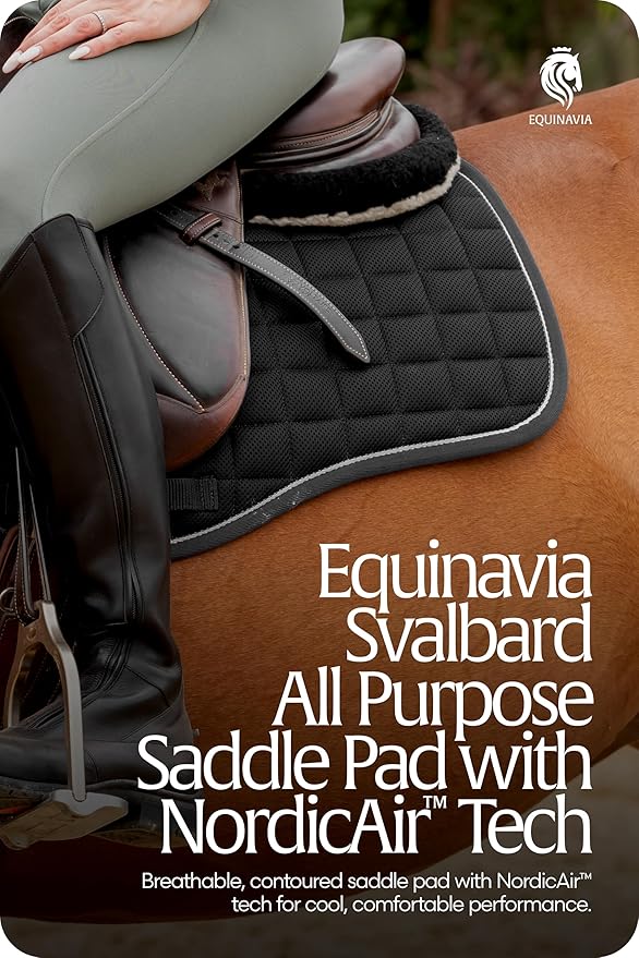 Equinavia Svalbard NordicAir™ Tech All Purpose Saddle Pad | Breathable Micromesh | Contoured Shape-PurrikoPets