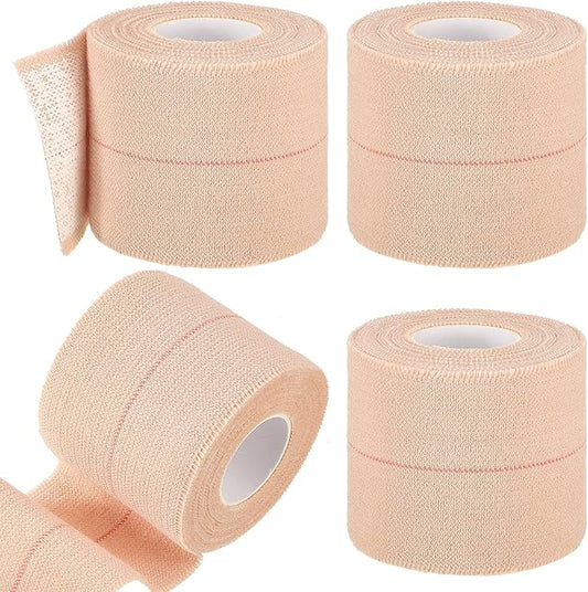 4 Rolls Elastic Tape Adhesive Elastic Tape Self Adhesive Bandage Wrap Flexible Stretch Bandages for Sports Ankle, Knee and Wrist Sprains Animal Pets, 2 Inch x 5 Yard-PurrikoPets