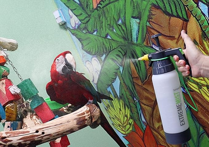 EXTREMEMIST High-Performance Bird Sprayer | Ultrafine Avian Pump Mister | Handheld Pet Bird Bath Mister | Adjustable Nozzle | Bird Cage Cleaner | Perfect for Macaws, Cockatiels, Parrots & More - 20oz-PurrikoPets