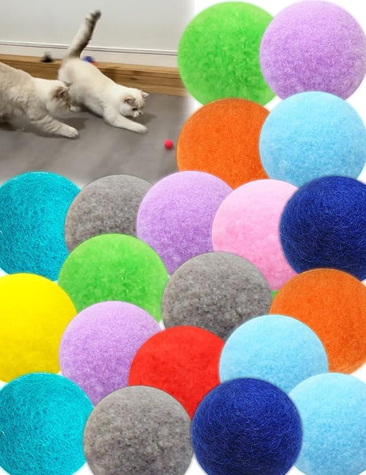 40-Pack Cat Balls – Fun Interactive Toys for Indoor Cats & Kittens (Basic Cat Toy Set)-PurrikoPets