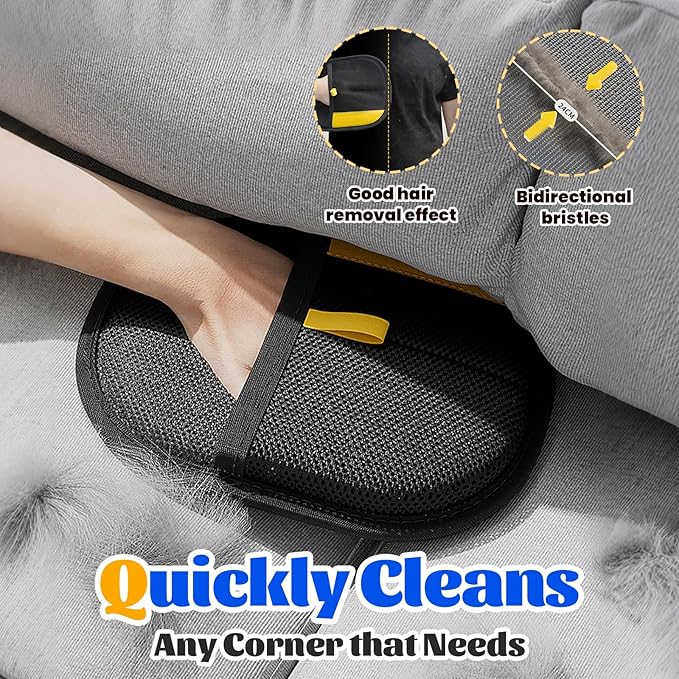 2Pcs Electrostatic Gloves Pet Hair Removal, Pet Hair Remover Glove, Washable Reusable Dogs Cats Hair Gloves for Furniture Bed Sheets Couch Clothes Carpet Car-PurrikoPets