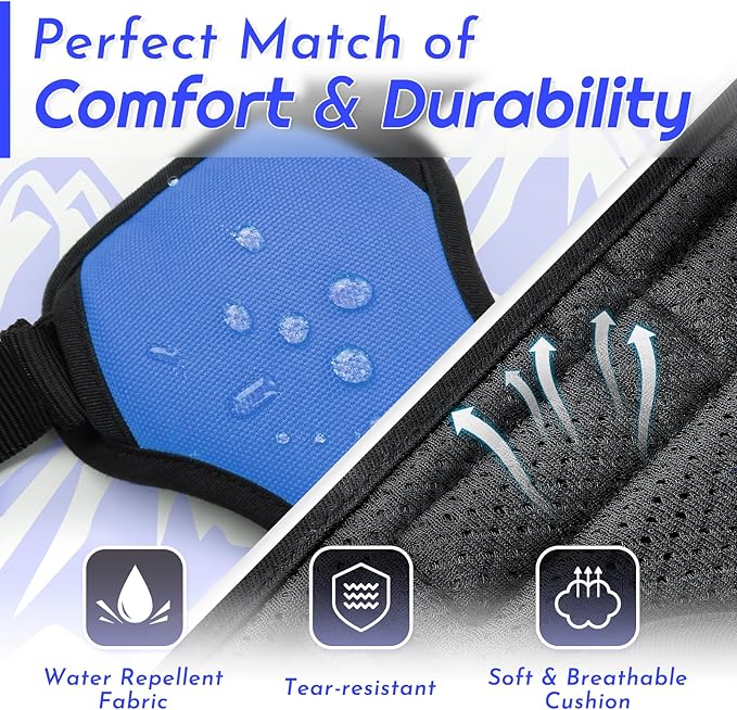 Eagloo Dog Harness for Large Dogs, No Pull Service Vest with Reflective Strips and Control Handle, Adjustable and Comfortable for Walking, No Choke Pet Harness with 2 Metal Rings, Blue, XL-PurrikoPets