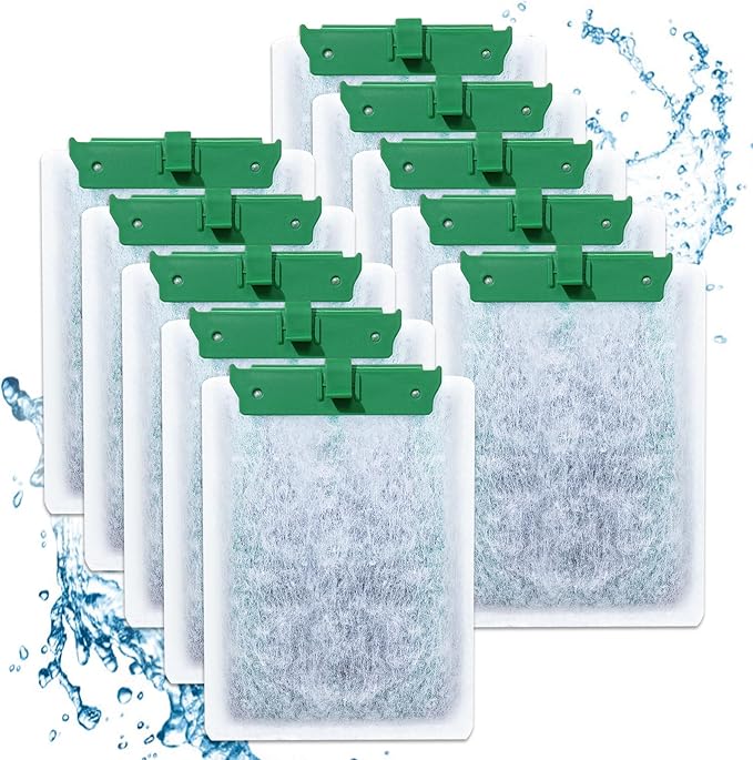 10PCS Medium Filter Cartridges Compatible with Tetra Whisper Bio-Bag Filter Cartridges Medium for Aquariums 10i IQ10 PF10, Fish Tank Filter Cartridges Power Filter Replacement for Tetra Filter-PurrikoPets