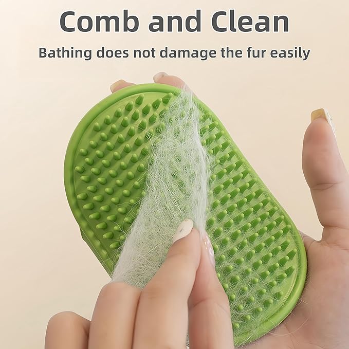 4-Pack Silicone Cat Brush Set, Pet Scratcher and Massager – Adjustable Pet Deshedding Brush, Bath Brush for Cats and Dogs, Suitable for Furniture Legs & Corners (4PCS (2 Yellow + 2 Green))-PurrikoPets