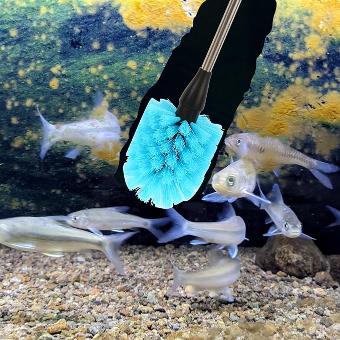 11 in 1 Fish Tank Aquarium Cleaning Brush Kit,Aquarium brushSutiable for Acrylic Fish Tank, and Plastic Fish Tank,Glass Fish Tank,Non Rusting,Fish Tank Cleaning Tools-PurrikoPets