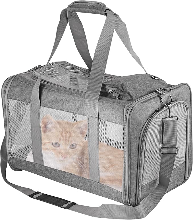 Airline-Approved Pet Carrier Cat Carrier Dog Carrier - Stylish Lightweight, Handheld & Crossbody, Honeycomb Support, Anti-Escape Design for Travel, Walks & Daily Outings-PurrikoPets
