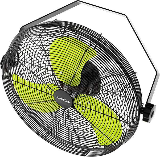 2600 CFM 14 inch Outdoor High Velocity Wall Mounted Fan, 3-Speed Metal Fans with IP44 Enclosure Motor, Industrial Grade Weatherproof Wall Fan for Patio, Greenhouse, Garage, and Gazebo-PurrikoPets